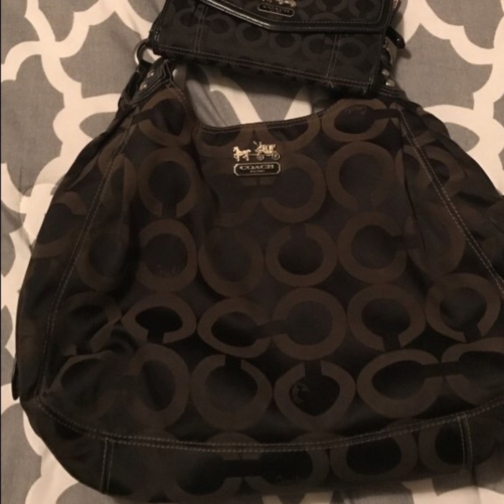 Black coach purse